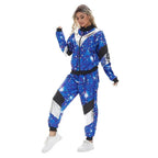 80s Retro Disco Hip Hop Fancy Dress Adult Costume Outfits Carnival Suit - Azufun