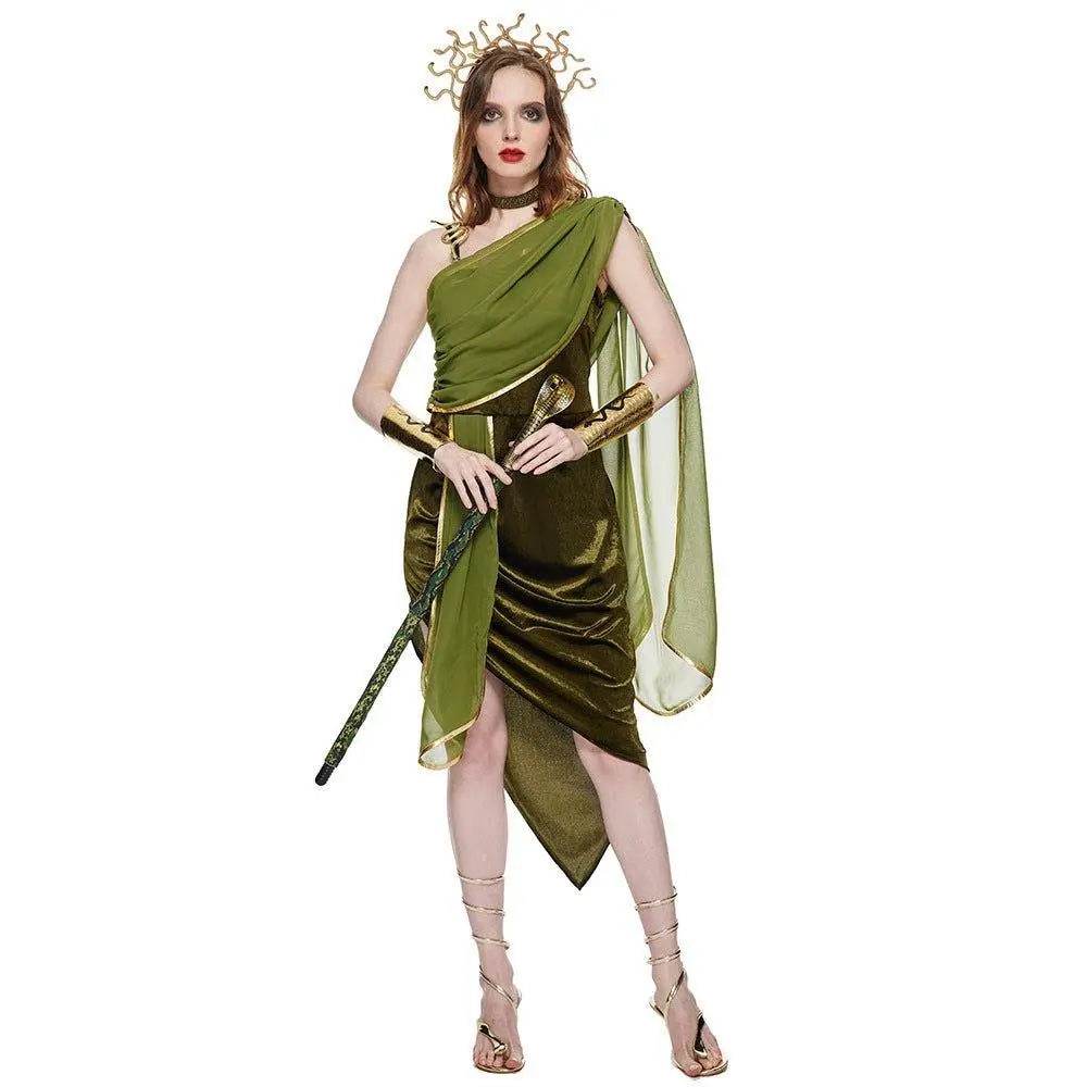 Adult Medusa Costume Halloween Cosplay Outfit for Bar Parties and Performances - Azufun