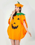 Adult Women Men Pumpkin Halloween Costume Party Wear - Azufun