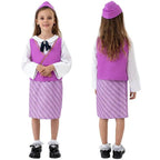 Airline Stewardess Cosplay Costume Flight Attendant Costume For Kids - Azufun