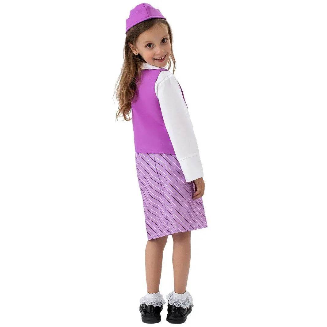 Airline Stewardess Cosplay Costume Flight Attendant Costume For Kids - Azufun