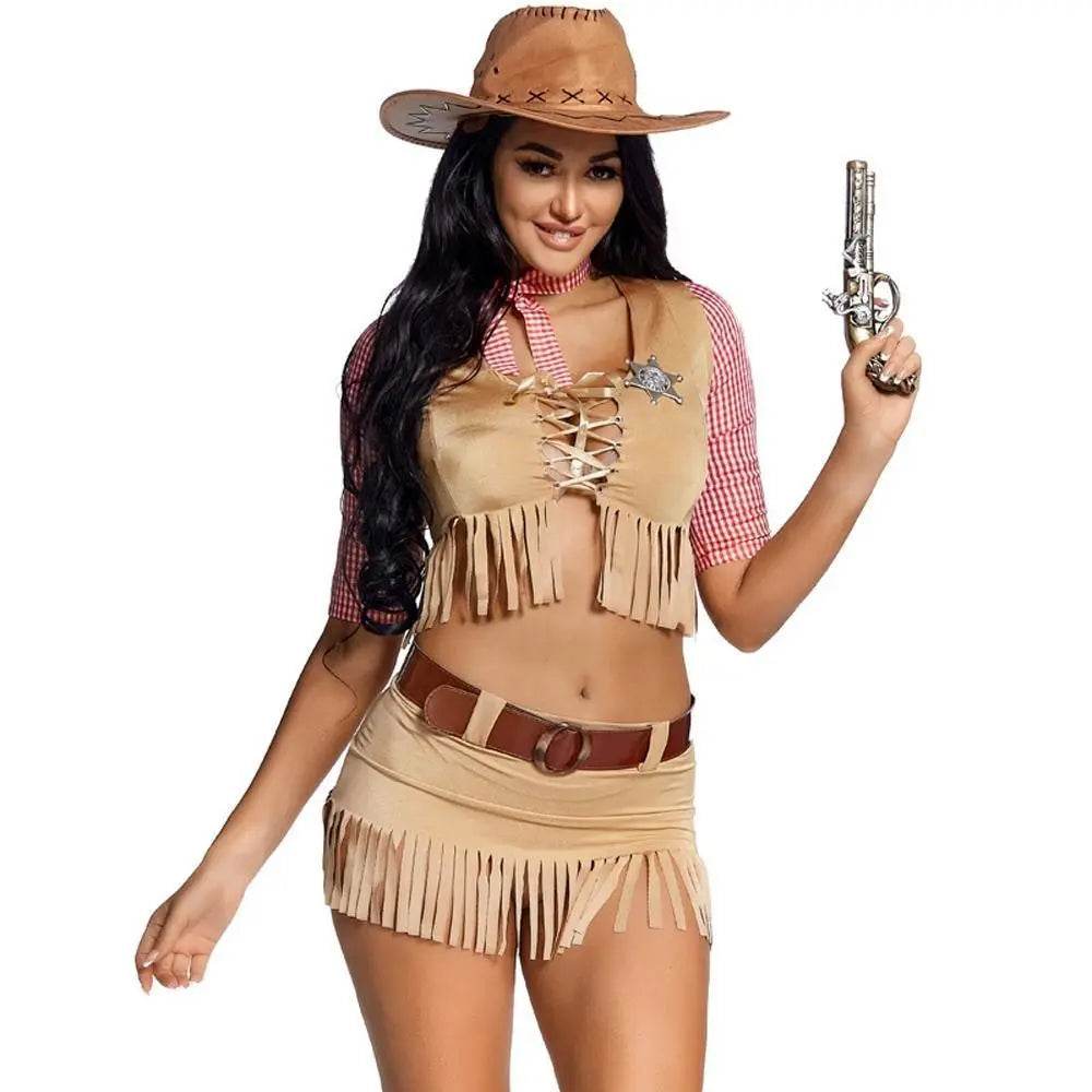 American Western pioneer cowboy Halloween Costume - Azufun