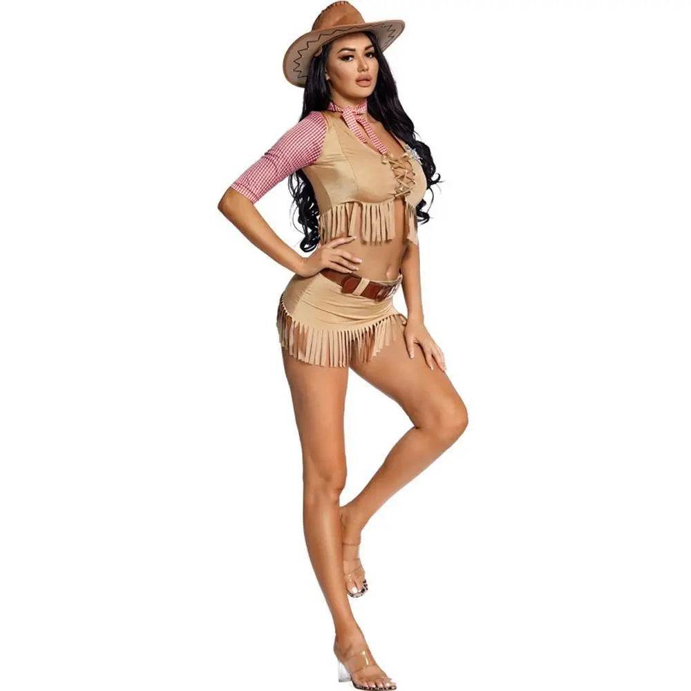 American Western pioneer cowboy Halloween Costume - Azufun