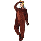 Animal kigurumi onesies Cannibal Bear Costume Funny Pajamas for Halloween - Pajamasbuy