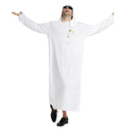 Arab sheik Prince masquerade male pure white Middle East Dubai clothes - Azufun