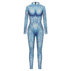Atlanna Queen Aquaman Cosplay Costume Jumpsuit Halloween Sequined Catsuit Party Zentai - Azufun