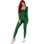 Atlanna Queen Aquaman Cosplay Costume Jumpsuit Halloween Sequined Catsuit Party Zentai - Azufun