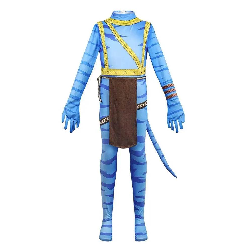 Avatar: The Way of Water Cosplay Costume adult zentai costume Sets and Mask Up For kids - Azufun