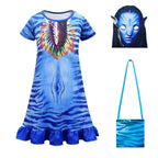 Avatar: The Way of Water Costume Cosplay Pajamas Dress For Kids - Azufun