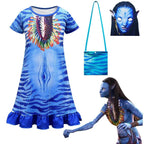 Avatar: The Way of Water Costume Cosplay Pajamas Dress For Kids - Azufun