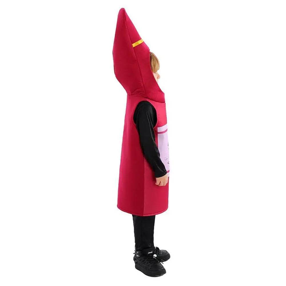 Beer Wine red Bottle Cosplay Costume Children's Day and School Festival Performance Outfit - Azufun