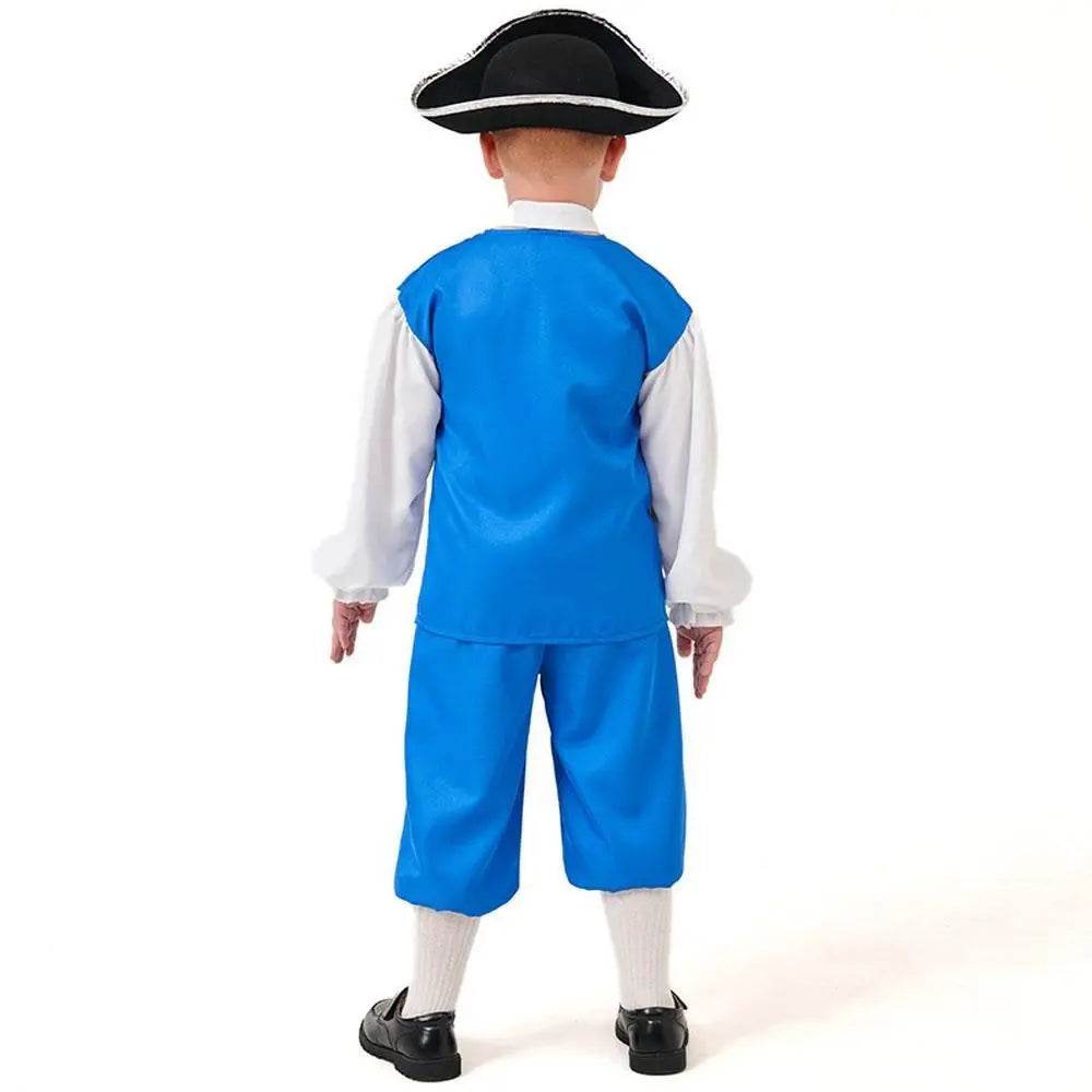 Boy Pirate Outfit Vintage Cosplay Costume Carnival Halloween For Kids - Azufun