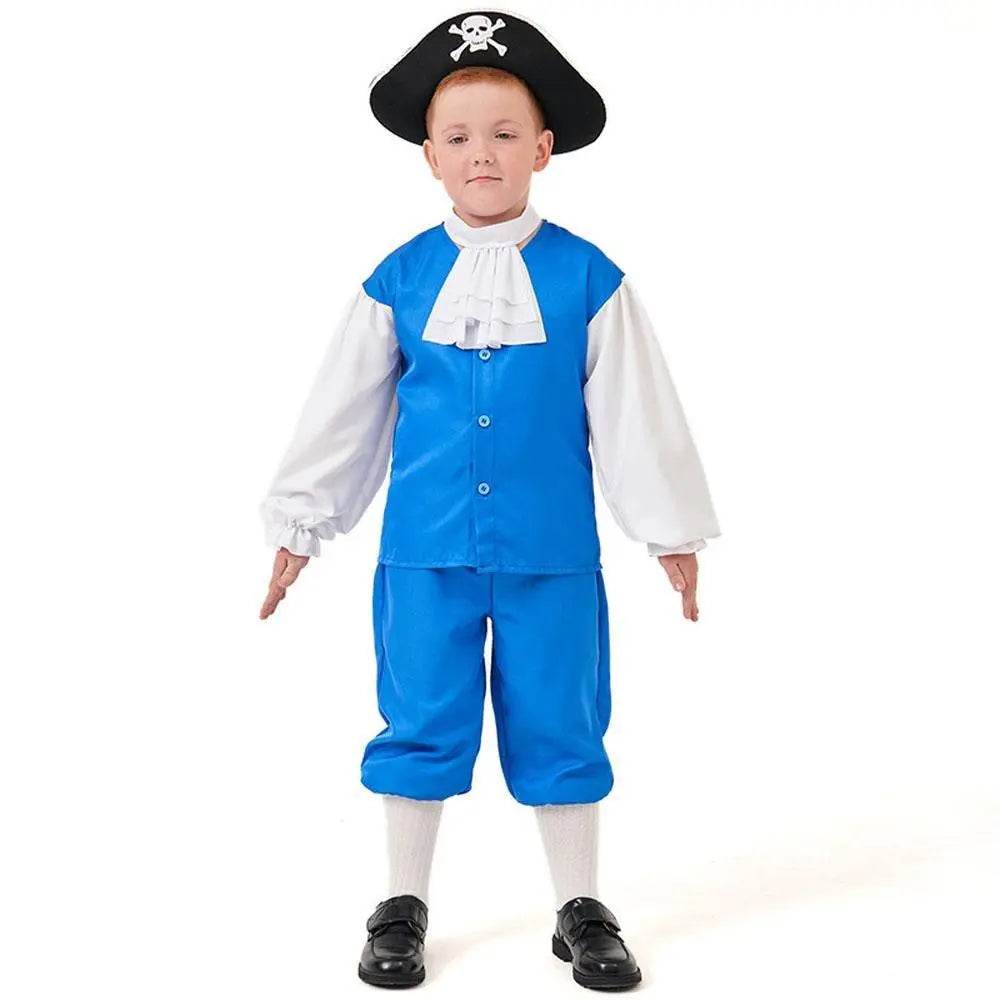 Boy Pirate Outfit Vintage Cosplay Costume Carnival Halloween For Kids - Azufun