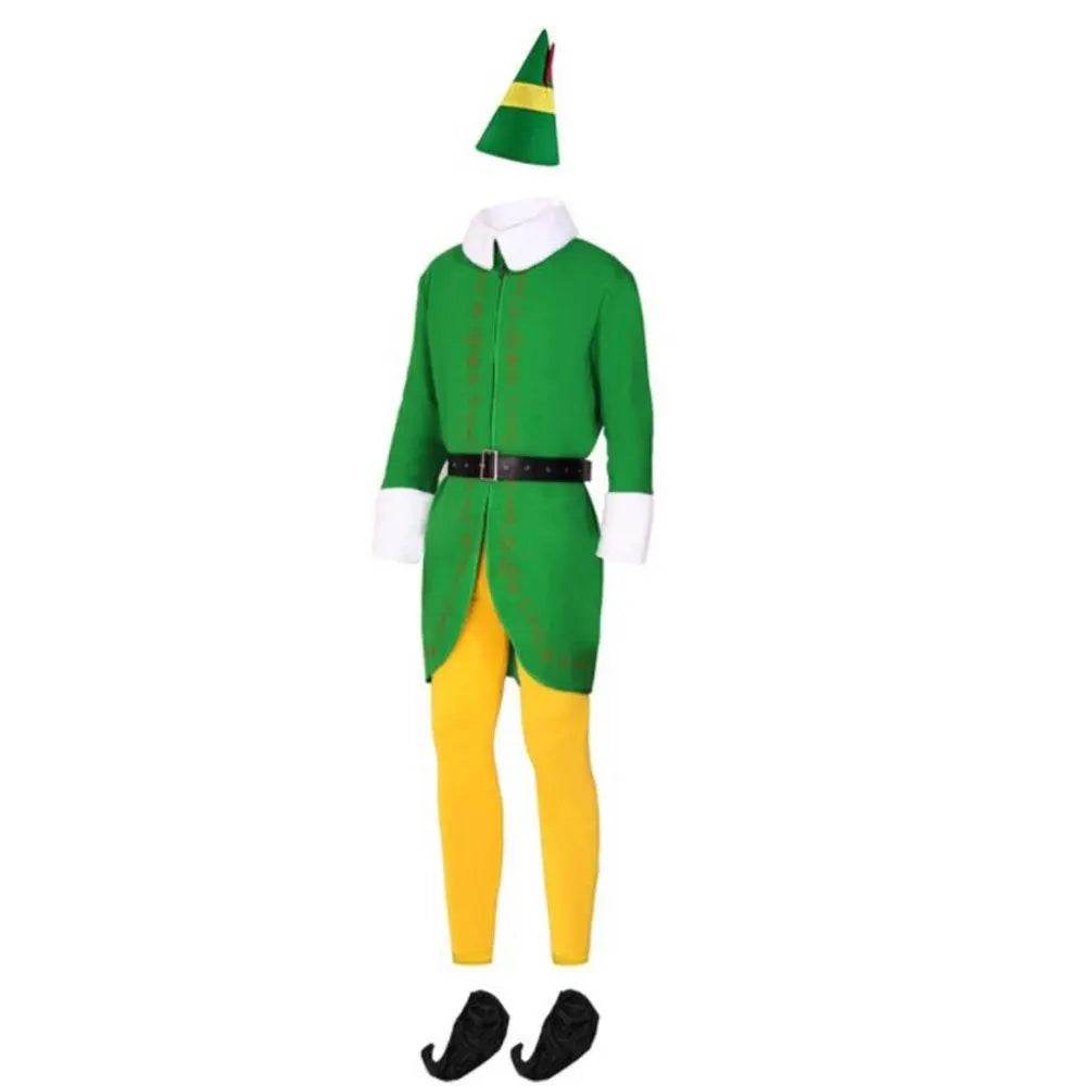Buddy Elf Christmas Cosplay Costume Full Set Party Costumes for Men - Azufun