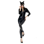 Catwoman masked heroine costume One-piece Jumpsuit Zentai Halloween - Azufun