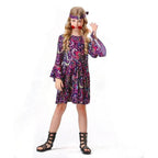 Children's 70s Retro Disco Hippie Fancy Dress Costumes Country Singer Cosplay - Azufun