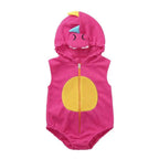 Children's Costume Cute Dinosaur Rose Red Shape One-piece Romper - Azufun