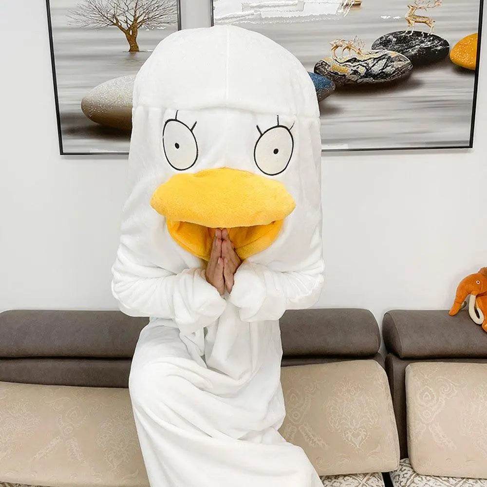 Christmas Pajamas Gintama Elizabeth Duck Blanket Unisex One-piece Bathrobe Nightgown - Azufun
