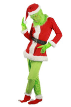 Christmas The Grinch Cosplay Costumes Party Performance Furry Santa Suit - Azufun
