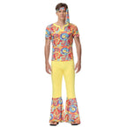 Disco 70s Fancy Dress Retro hip-hop hippie Couple Stage Costumes Halloween - Azufun