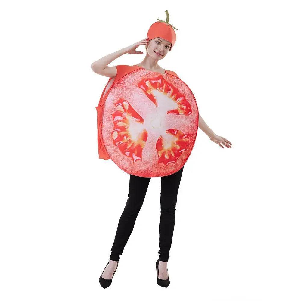 Fruit Sliced Vegetable Tomato women Halloween carnival costume for Adult - Azufun