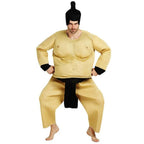 Funny Sumo Costume Halloween Party Cosplay Fat Wrestler Suit - Azufun