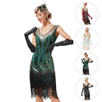 Gatsby 1920s Party Fringe Flapper Dress Retro Costume - Azufun