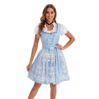 German Oktoberfest Large Size Short Sleeve Dress Costume - Azufun