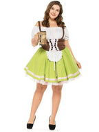 German Oktoberfest Outfit Halloween Plus Size Dress Women Cosplay Costume - Azufun