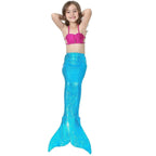 Girls Kids Mermaid Tail Swimwear Bikini Set Swimsuit Swimming Costume - Azufun