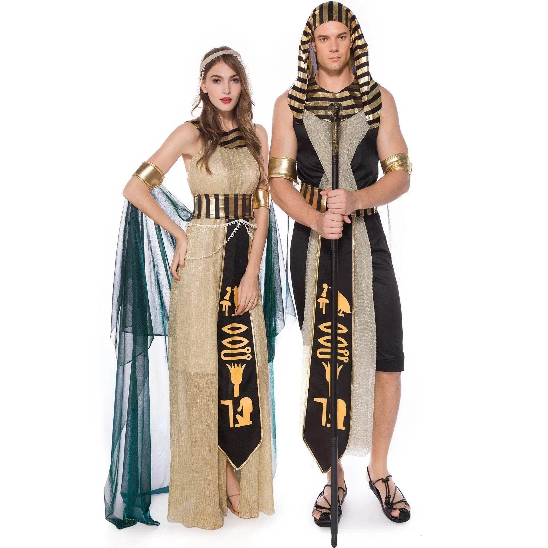Greek Goddess Prince Couples Costume Halloween Outfits Cosplay Party Carnival - Azufun