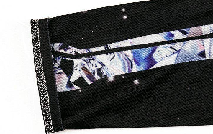 Halloween White Skeleton Elastic Bodycon Jumpsuit Cosplay Costume - Azufun