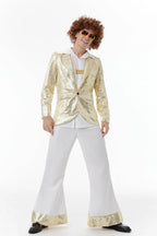 Halloween cosplay Adult retro 70s disco Hippie Fancy Dress Costume - Azufun