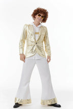Halloween cosplay Adult retro 70s disco Hippie Fancy Dress Costume - Azufun