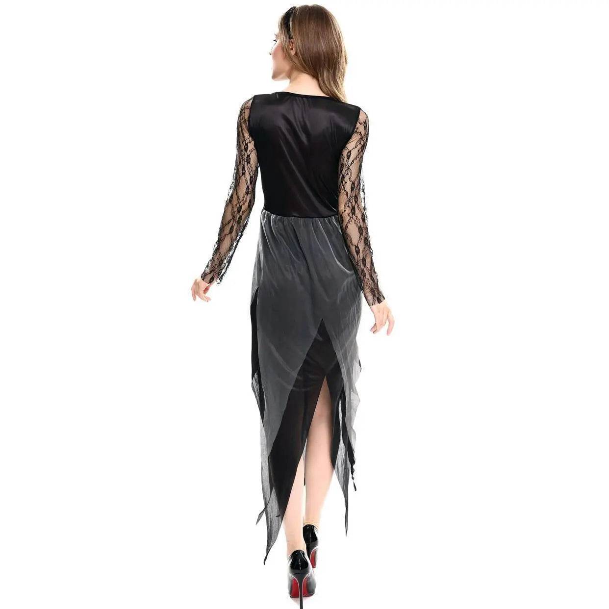 Halloween vampire dress gauze ghost bride costume cosplay stage play female zombie dress uniform - Azufun