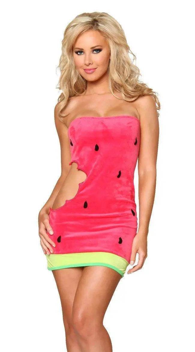 Halloween watermelon dress cosplay party costume Fancy Dress Elegant - Azufun