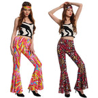 Hip Hop Rock Hippie 70s Costumes Cosplay Bell Bottoms - Azufun
