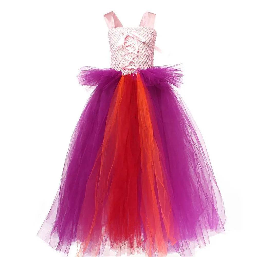 Hocus Pocus Sanderson Winifred Sarah Mary Costume sisters Tutu Dress for kids Girl Halloween Party Gift - Azufun