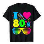 I Love 80s Men T-Shirt 1980s Costumes Cosplay Party Carnival - Azufun