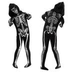 Kids Horror Skull Zentai Jumpsuit Costumes Halloween Carnival Cosplay - Azufun