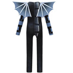Kids Minecraft Ender Dragon Cosplay Costume Halloween jumpsuits onesies with Wings - Azufun