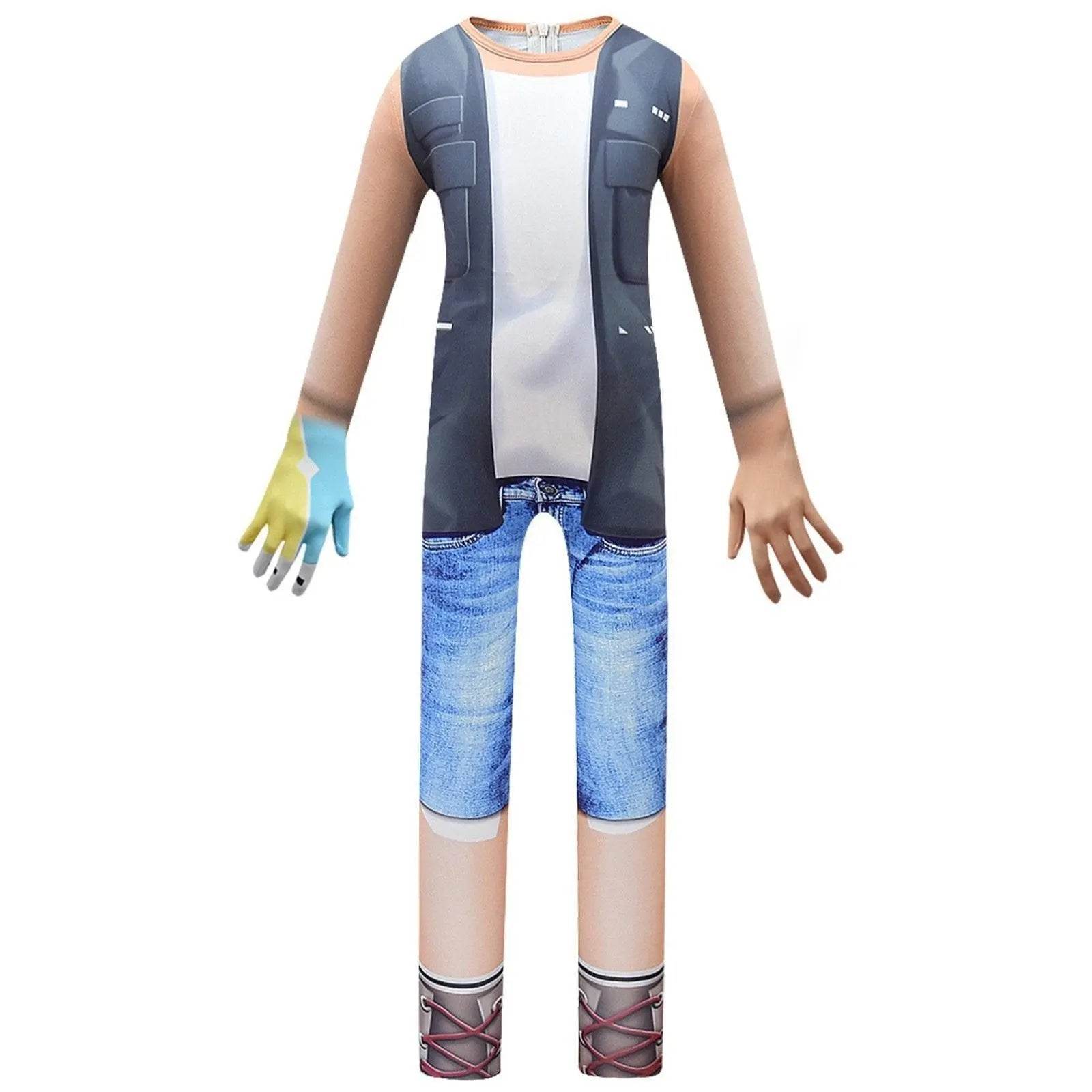 Kids Pocket Devs-Roblox Christmas Cosplay Zentai Suit Costume Children Jumpsuit Bodysuit Outfits - Azufun