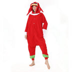 Knuckles the Echidna Sonic the Hedgehog kigurumi onesies anime pajamas Costume - Azufun