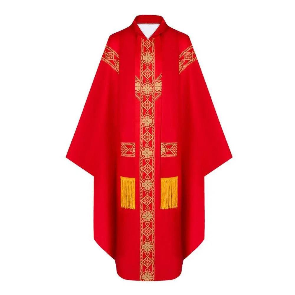 Medieval Cloak Spliced Priest Uniform Cosplay Costume Outfits Halloween Carnival Suit - Azufun