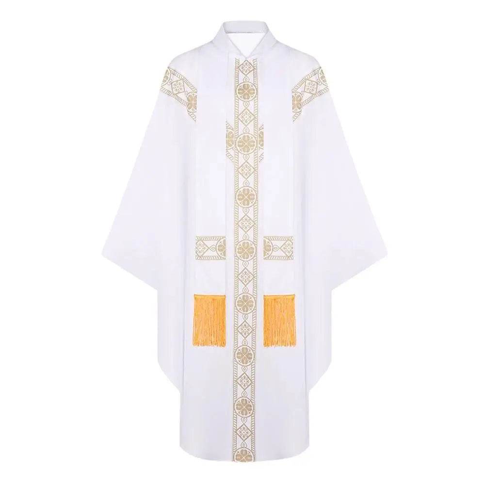 Medieval Cloak Spliced Priest Uniform Cosplay Costume Outfits Halloween Carnival Suit - Azufun