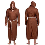 Medieval Monk Robe Priest Robe Halloween Cosplay Stage props show costume - Azufun