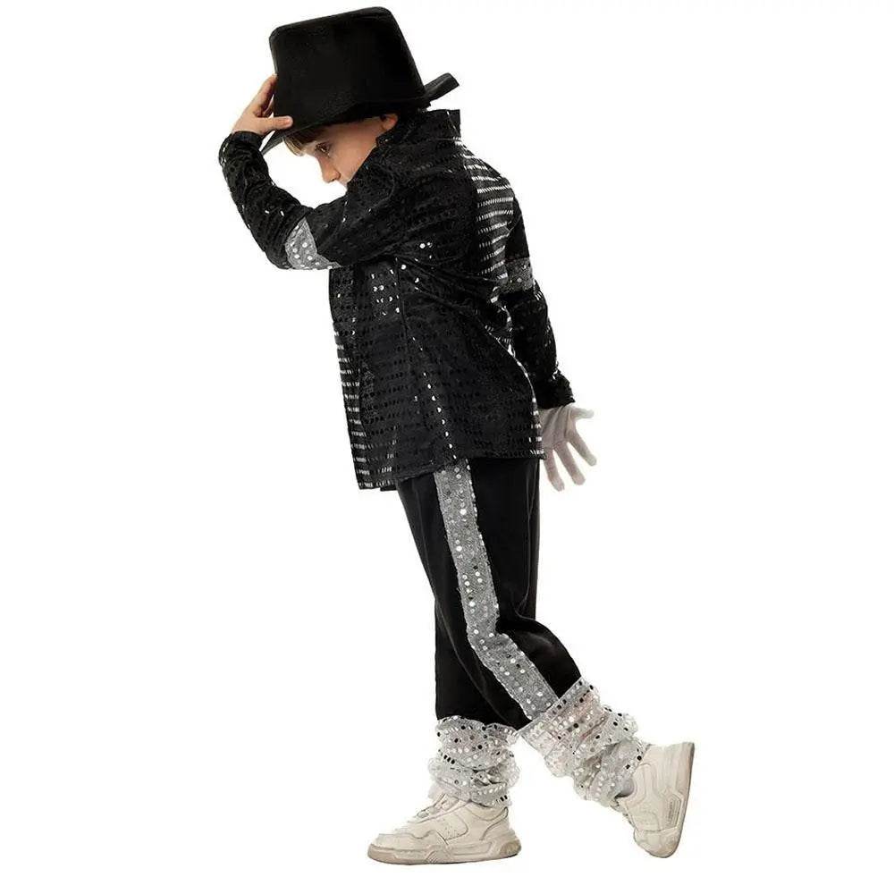 Michael Jackson Kids Performance Costume Tap Dance MJ Imitation Outfit - Azufun