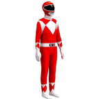 Mighty Morphin Power Rangers Costume Kids Superhero Bodysuit Halloween jumpsuits onesies - Azufun
