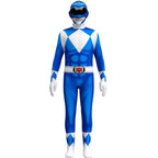Mighty Morphin Power Rangers Costume Kids Superhero Bodysuit Halloween jumpsuits onesies - Azufun