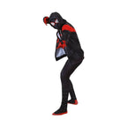 New Age Black Spiderman Miles Hero Cosplay Halloween Costume Sweater - Azufun